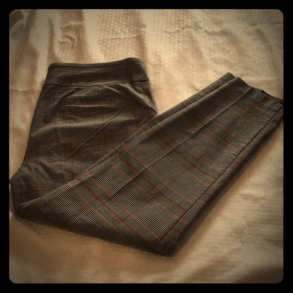 Plaid design pants